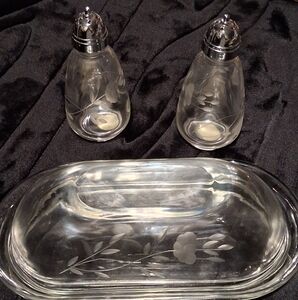 Princess House Silver and Gray Bath Accessories Set